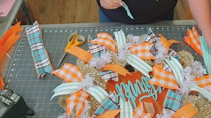 Now we are bringing y'all another gorgeous wreath design from Coach Laurie Anne! This is a fall deco mesh THANKFUL wreath -- perfect for fall and Thanksgiving. Let us know what y'all think! 🧡 | Southern Charm Wreaths