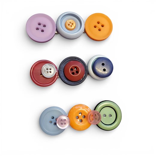 Button Hair Clips - Green Blue Orange Purple - Indie Cutecore Clowncore Whimsy Whimsical Quirky Twee Y2K Alternative Fashion Aesthetic - Etsy