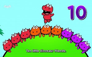 【英文儿歌】Ten Little Dinosaurs | six seven eight nine ten dinosaur friend