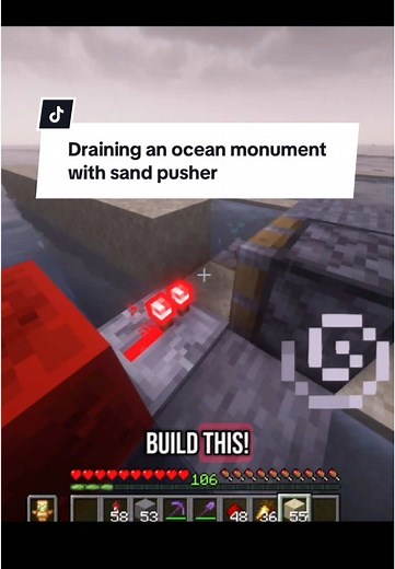 Build a Sand Pusher for Fast Ocean Monument Draining