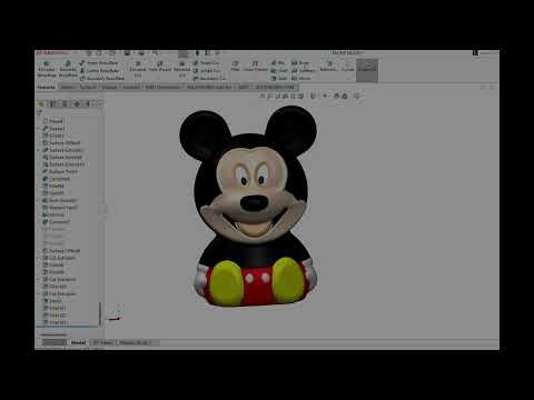 MICKEY MOUSE || solidworks tutorial || solidwork basics || 3d modeling