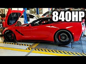Supercharged 840 HP Corvette Stingray C7 | New Build | Dyno Tune Results | Meth Injection
