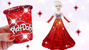 798K views · 24K reactions | How To Make Princess ELSA BURNED Sparkle Play Doh Dresses - DIY | WOA Paper Dolls | Facebook
