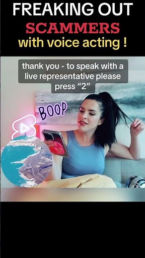 freaking out scammers with my voice acting !!! heeheheh #funny #prank