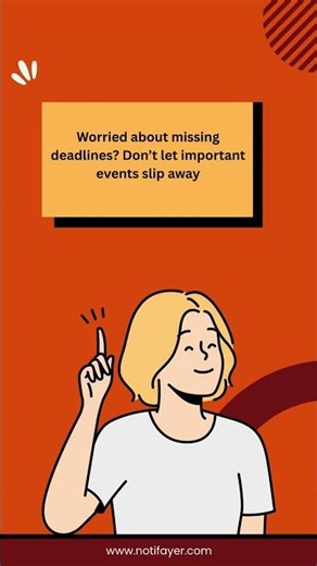 Worried about missing deadlines? Try it for Free https://www.notifayer.com