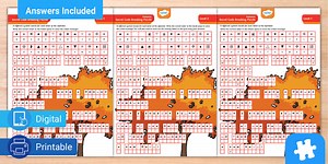 Fun Autumn Secret Code Breaking Puzzle Pack - All Difficulty Levels