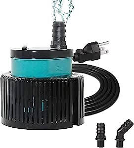 boxtech Submersible Water Pump, Aquarium Water Pump, Fountain Pump, 25W/ 35W/ 45W/60W Ultra Quiet Water Pump for Fish Tank, Aquarium, Pond, Fountain, Hydroponics and Statuary (528 GHP, 25W)