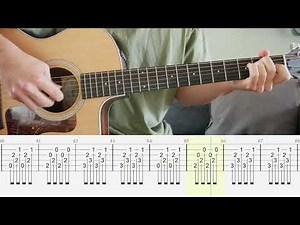 Downfall - Noah Kahan (The Great Divide Album) - Guitar Tutorial + TABS on screen
