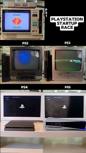 Sony PlayStation Startup Race #ps1 #ps2 #ps3 #ps4 #ps5 #ps #playstation #console #gaming #boot