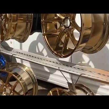 Powder coated wheels in candy gold