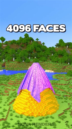 16 vs 4096 Faces! Purple Glitter Cloth vs Gold Minecraft Cone ✨