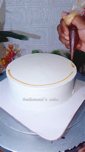 😱bakery_style_butterscotch_ design#cake#viral#shorts#shortsfeed#trending#Amikanani'scake#youtube
