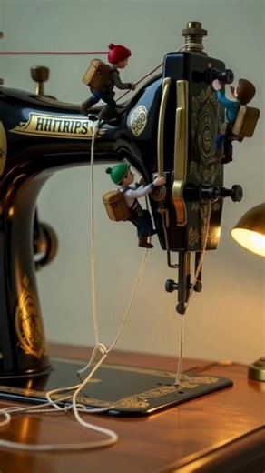 Tiny Adventurers Repel a Giant Sewing Machine!