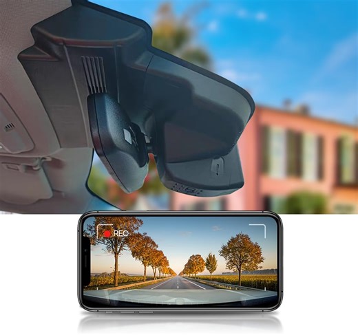 Fitcamx 4K Dash Cam Suitable for Lincoln Nautilus 2024-2026 Reserve Premiere Black Label (HD2-6621), OEM Look, 2160P UHD Video, Built-in WiFi & APP, Loop Recording, G-Sensor, Plug & Play, 64GB Card