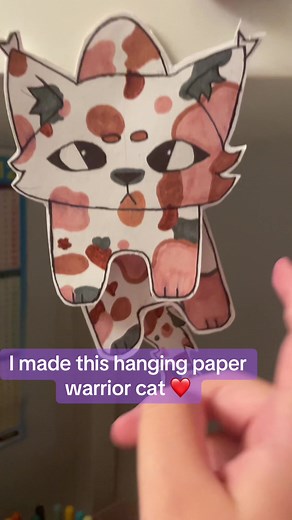 Hanging Paper Warrior Cat Craft