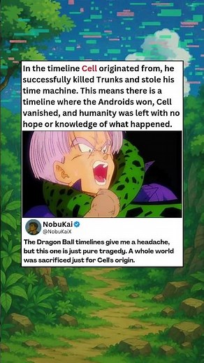 In the timeline Cell originated from, he successfully killed Trunks and stole his time machine This