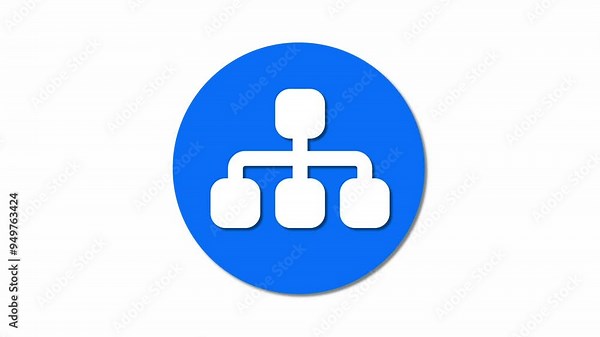 Hierarchy icon design trends with animation to enhance modern organizational charts and data visualization for clear, engaging presentations . Stock Video