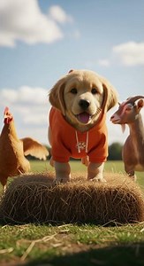 😂 Dancing Puppy in Orange Hoodie Stuns the Crowd with Epic Moves