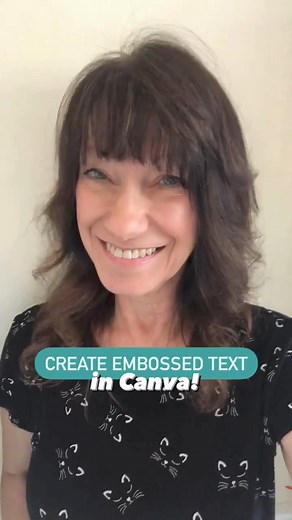 Try this Embossed text effect in Canva!✨ Canva has some great text...