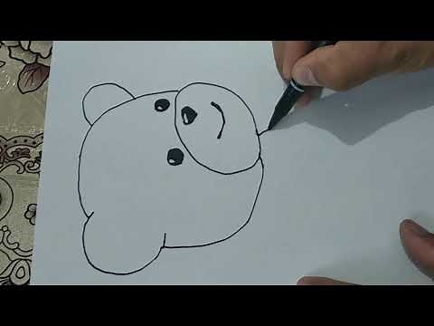Ayiq rasmini chizish - rasm chizish - Сурет салу Аюдың - Сурет салу - How to draw a bear