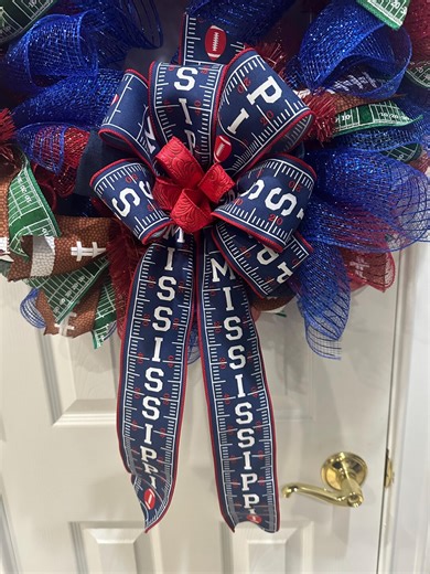 Mississippi College Football Mesh Wreath - Etsy