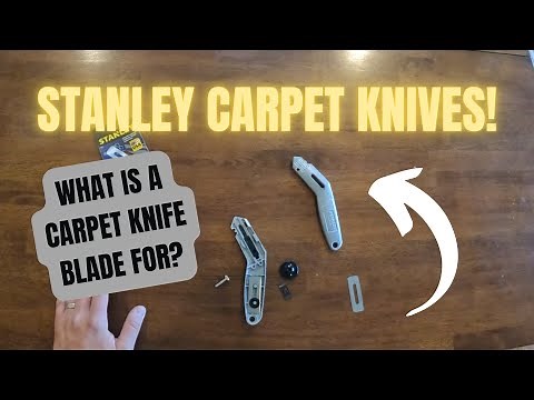 CARPET KNIVES!!! HOW TO USE - STANLEY CARPET KNIFE #10-525 - REVIEW - CHANGING CARPET KNIFE BLADE!!!
