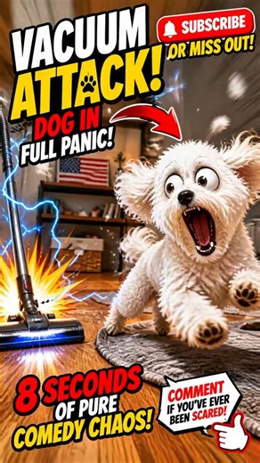 🇺🇸 Dog vs Vacuum Panic 😂 Funniest Bichon Ever! #shorts