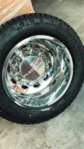 20” Freightliner Ball Milled Polished Billet Engraved Caps 275/60-20 Advanta ATX-850 #duallywheels