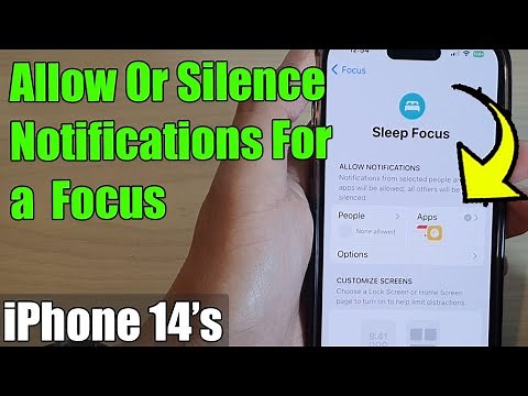 iPhone 14/14 Pro Max: How to Allow or Silence Notification For a Focus