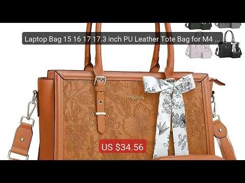 Laptop Bag 15 16 17 17.3 inch PU Leather Tote Bag for M4 M3 M2... — Hot Deal 2026 | Limited Offer!
