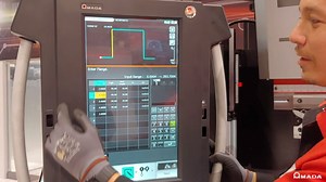 AMADA Application Engineer breaks down some of the features on the new HRB 1003 #pressbrake, including the new Lite Mode on the AMNC 3i Control to help operators learn the machine faster. #AMADAAMERICA #pressbrakes #HRB #bending #bendingmachine #cncpressbrakes #fabrication #manufacturing | AMADA AMERICA, INC.