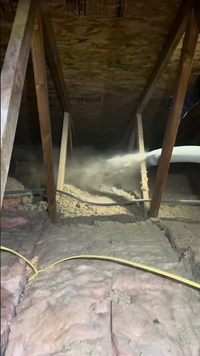 Blowing in cellulose insulation to R38 in Fresno, CA