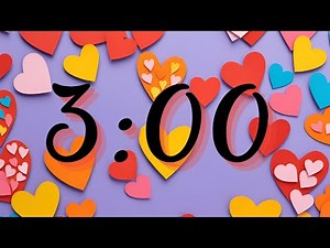 3 Minute Heart Timer - No Music No Alarm - Three Min Valentine’s Day Timer
