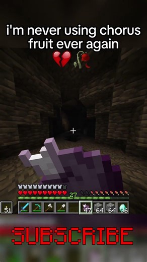 chorus fruit... 🥀🥀🥀🥀🥀 #minecraft #shorts