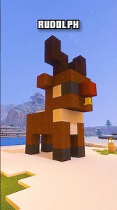 Minecraft Rudolph Build! 🦌✨ #minecraft #minecraftshorts #hobberbot