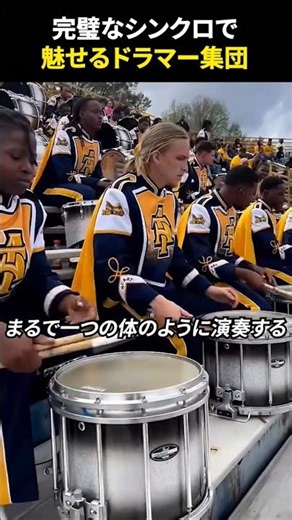 A group of drummers captivating with perfect synchronization
