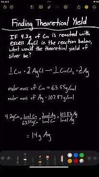 Finding the Theoretical Yield of a Product in a Chemical Reaction #yield #stoichiometry