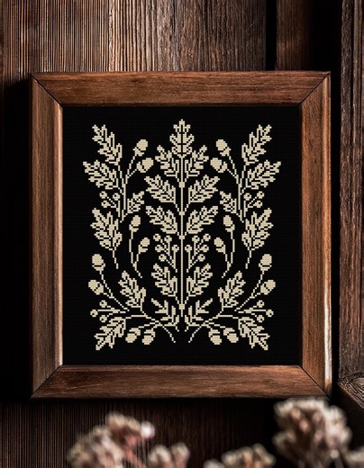 Autumn Sampler Cross Stitch Pattern for Beginners: Acorns & Oak Leaves, Fall Embroidery (PDF Download) - Etsy