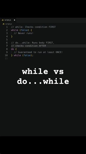 while vs do...while in JavaScript: What’s the Difference? 🔄