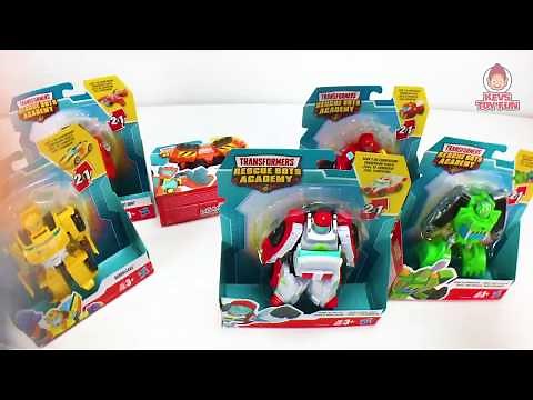 Transformers Toys Rescue Bots Academy Unboxing Hot Shot Boulder Heatwave Bumblebee Medix Wedge Toys