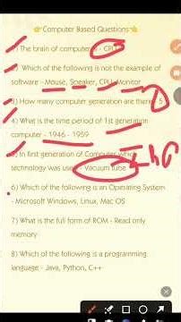 Computer Based Important Questions, Computer mcq, Computer gk, Ssc banking railway exams