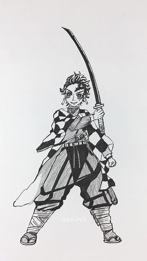 Step-by-Step Guide on Drawing Kamado Tanjiro from Demon Slayer