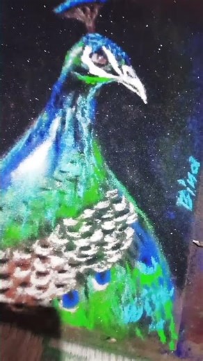 Beautiful Peacock Rangoli Art 🦚 | Easy Rangoli Design | #shorts #viralshorts