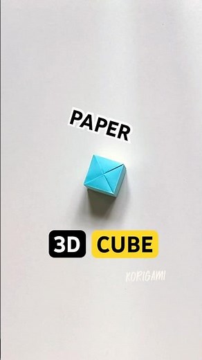 🟦HOW TO MAKE MINECRAFT 3D CUBE | Paper Cube STEP BY STEP ORIGAMI TUTORIAL #shorts #minecraft #cube