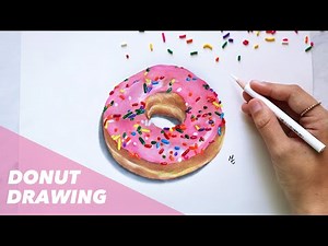 How To Draw A REALISTIC Donut With Colored Pencils