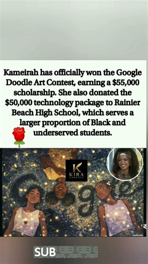 💻❤️ Kameirah didn't just win the Google Doodle Art Contest