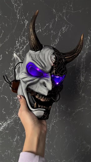 Black and White DBD oni mask - made to order 🖤 Free Worldwide Shipping 🤍 #dbdmask #dbdoni #onimask