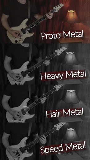 Proto Metal → Heavy Metal → Hair Metal → Speed Metal