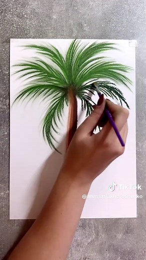Cómo dibujar una palmera de forma fácil