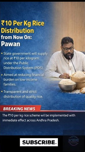 BIG ANNOUNCEMENT 🔥 Rice at ₹10 Per Kg From Today | Pawan Kalyan